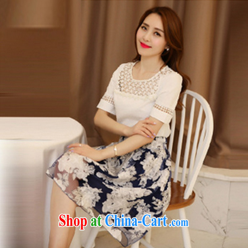 No shadow spent 2015 summer New, and indeed increase, female T shirts stamp short skirt two piece (T shirt + skirt) 5552 T shirt + skirt XXXXL, no flower (WYH), online shopping