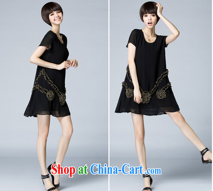 Also, the 2015 summer new European and American-style solid color Large, female style snow woven relaxed dress 5326 black XXXXL pictures, price, brand platters! Elections are good character, the national distribution, so why buy now enjoy more preferential! Health