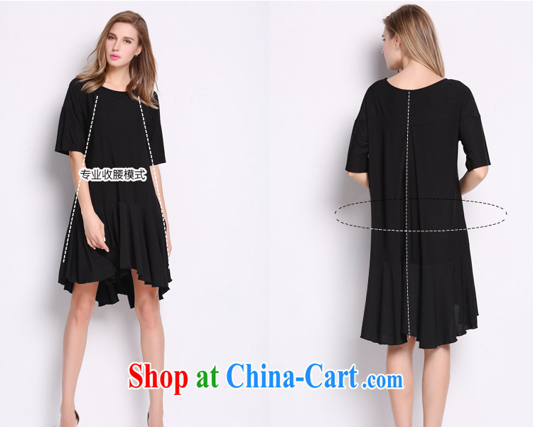 Szili Clinton's ad and indeed increase code 200 Jack mm thick summer dress, long, loose snow woven shirts T-shirt short-sleeved 2015 new thick sister-skirt black 7 XL pictures, price, brand platters! Elections are good character, the national distribution, so why buy now enjoy more preferential! Health