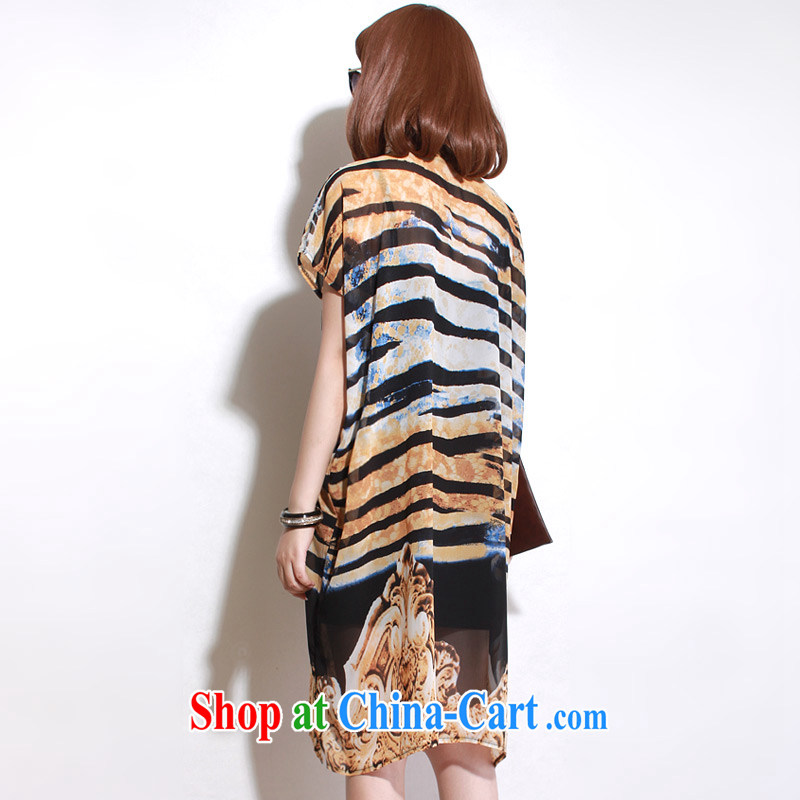 Director of the Advisory Committee Summer in Europe and indeed the XL women mm thick loose video thin stripes, long, snow-woven short-sleeve double-yi skirt water streaks of ink (single layer) are relaxed, made the Advisory Committee (mmys), online shopping