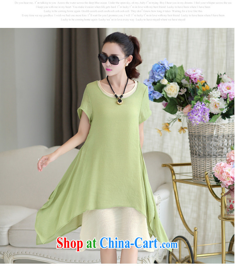 The language could be 2015 summer new, loose the Code women mm thick Art Nouveau short-sleeved A field large graphics thin cotton the dresses girls summer green XXL pictures, price, brand platters! Elections are good character, the national distribution, so why buy now enjoy more preferential! Health
