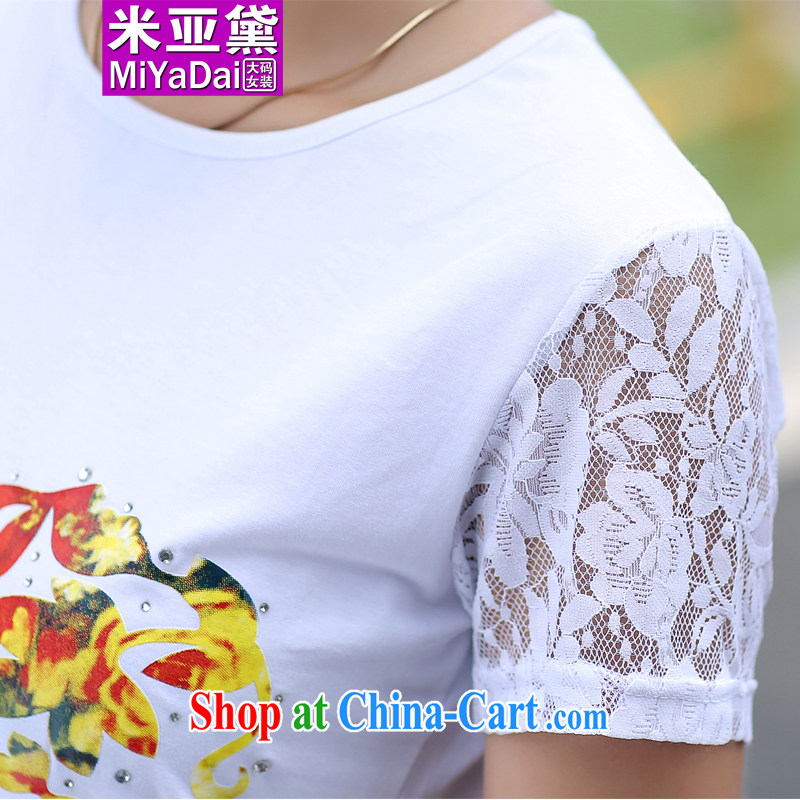 The Estee Lauder XL girls T-shirts summer the Code women mm thick summer 2015 new thick sister lace Openwork XL cotton short-sleeve girls of red 3 XL (140 - 160 ) jack, the Doi (MIYaDai), and shopping on the Internet