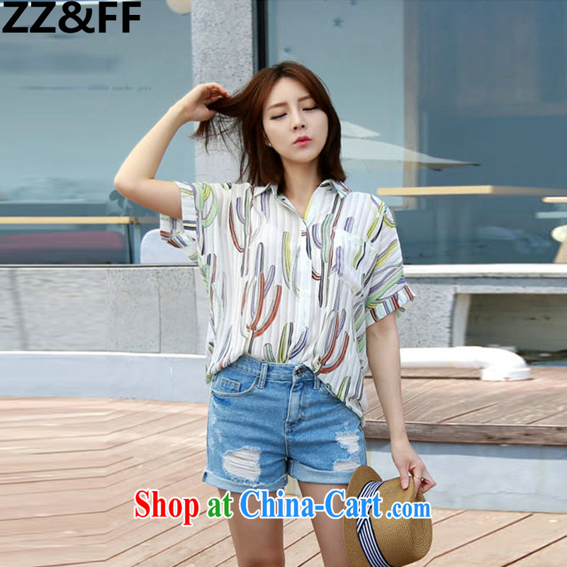 ZZ _FF 2015 larger female thick MM summer 200 in Europe and Jack stamp T-shirt with short sleeves, long, large code shirt female white XXXL _160 - 200 _ jack