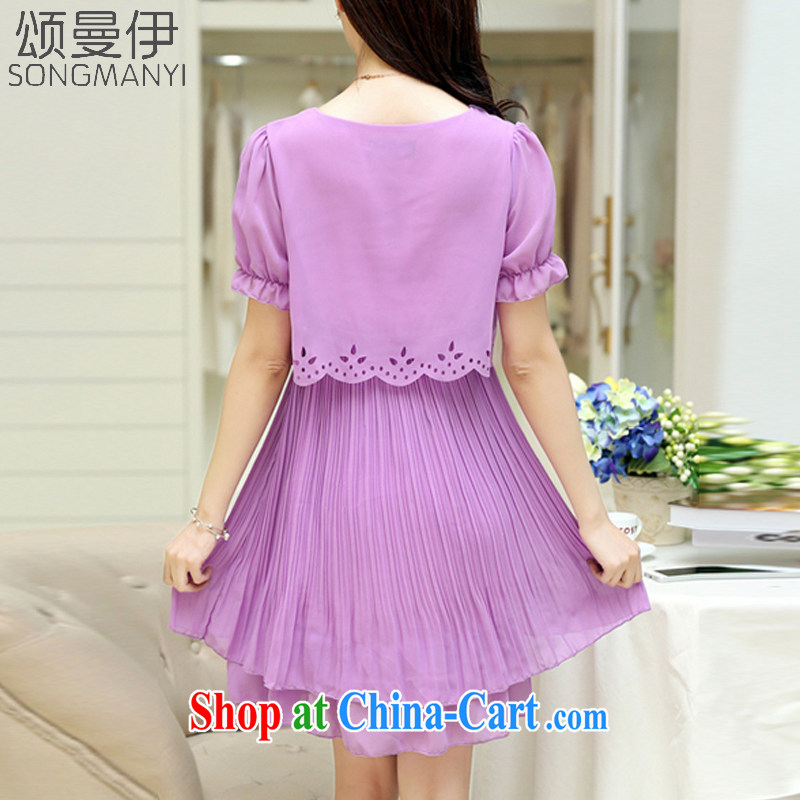 Also, the 2015 summer new Korean version and code loose video thin large code female snow woven dresses 9121 purple XXXXXL, Chung, Iraq, shopping on the Internet