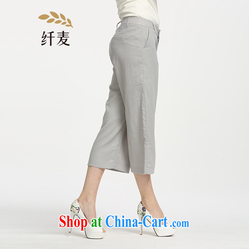 The Mak is the female 2015 summer new thick mm stylish wide leg style 7 pants 952093826 gray 5 XL, former Yugoslavia, Mak, and shopping on the Internet