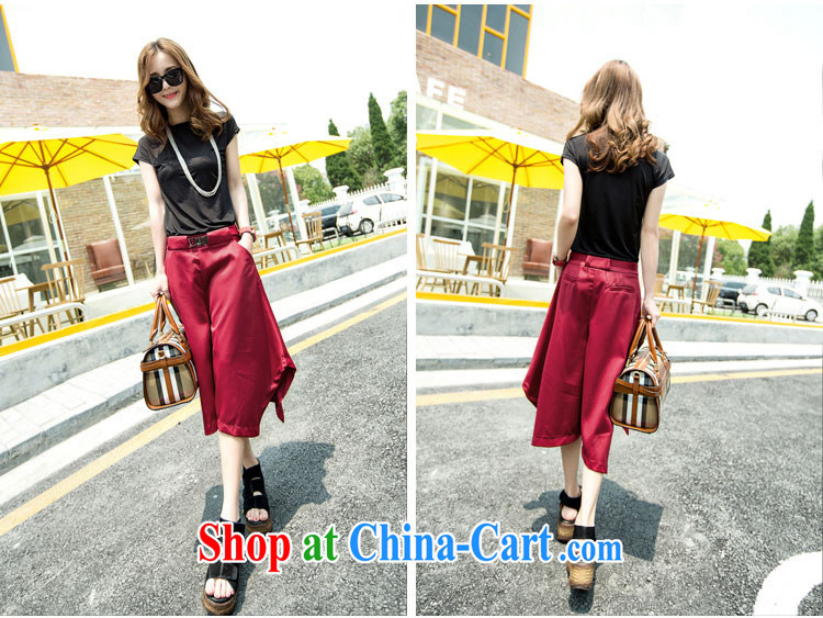 City once and for all the European site 2015 summer Korean version, Trouser Press Wide Leg pants girls short-sleeved Leisure package (for the payment as soon as possible black (black red skirt) XXL recommendations 125 - 140 Jack pictures, price, brand platters! Elections are good character, the national distribution, so why buy now enjoy more preferential! Health