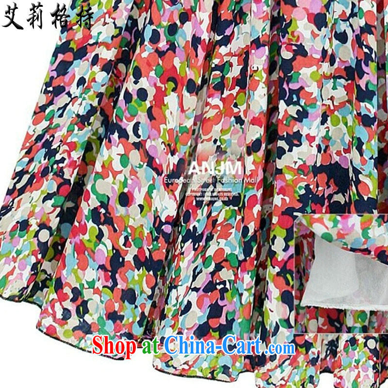 Allie, The 2015 ad and indeed increase, female 200 Jack summer graphics thin straps dress thick sister large floral skirt SJL 2873 dot floral XXXXXL, Allie, handheld, and shopping on the Internet