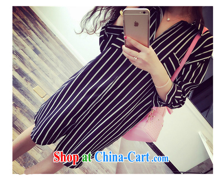 1000 fruit and fat XL female thick mm summer in 2015 long Graphics thin ice woven shirts 200 Jack thick sister stripes shirt 0840 black 5 XL pictures, price, brand platters! Elections are good character, the national distribution, so why buy now enjoy more preferential! Health