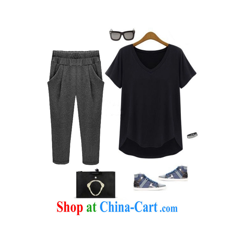 The God of love King, female fat mm summer Korean relaxed, trouser press and indeed increase female pants casual pants 7 pants gray XXXXL pictures, price, brand platters! Elections are good character, the national distribution, so why buy now enjoy more preferential! Health