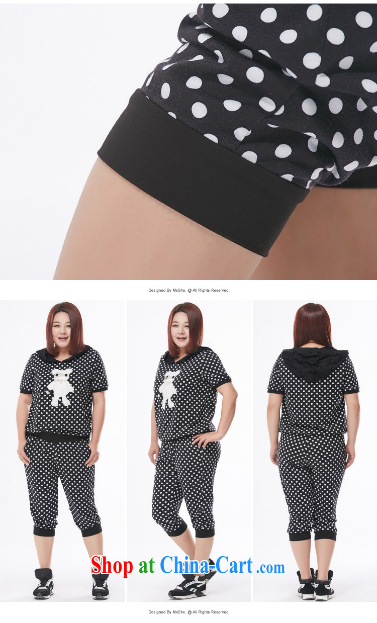 MsShe XL ladies' 2015 new summer wear thick MM campaign kit two kits 7 pants 4605 black and white dots 2 XL pictures, price, brand platters! Elections are good character, the national distribution, so why buy now enjoy more preferential! Health