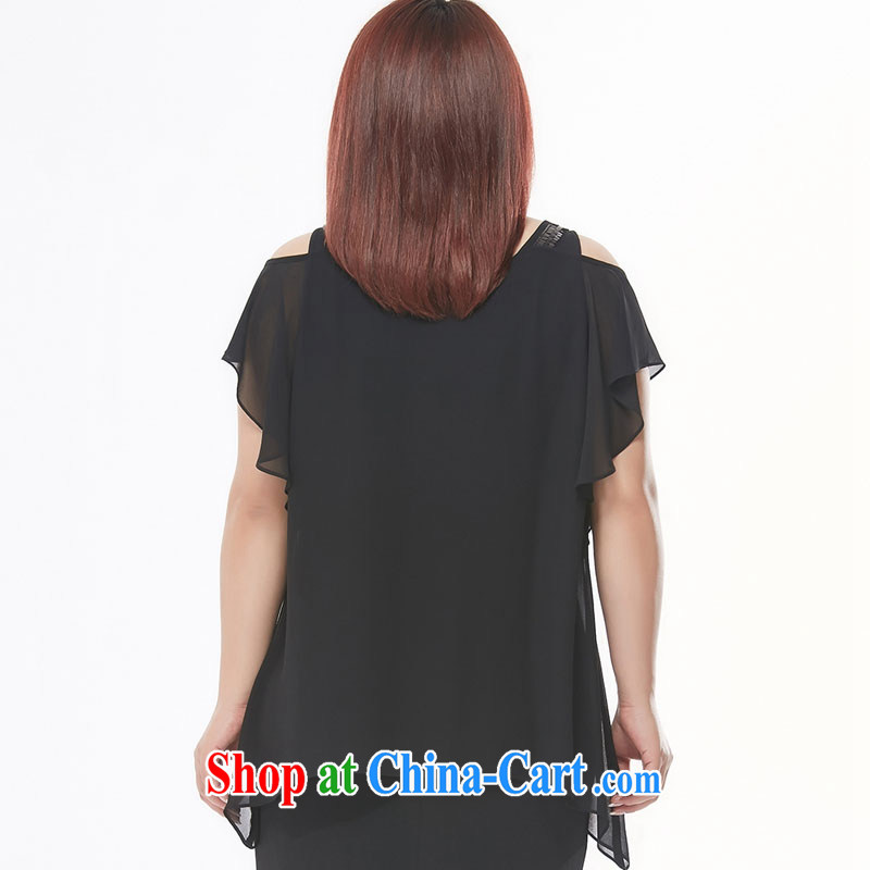 The MSSHE Code women 2015 new summer wear thick MM leave of two-piece spell back and skirt video thin pre-sale 4665 black 3 XL pre-sale on 30 June to the Susan Carroll poem Yi (MSSHE), and shopping on the Internet
