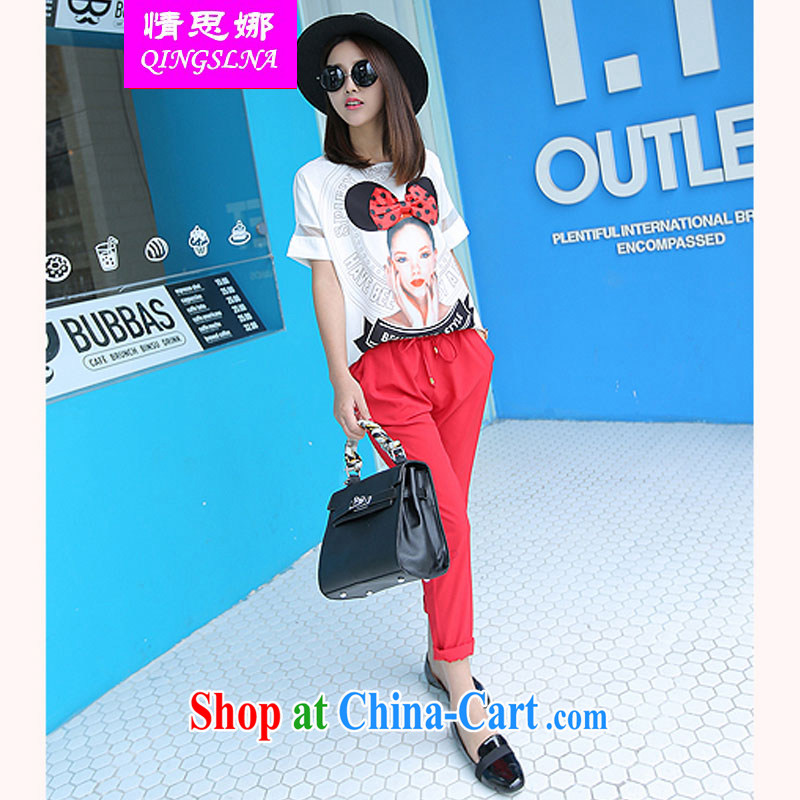 The love of summer 2015 New, and indeed increase, women mm thick snow woven short-sleeved shirt T female 9, trouser press kit picture color XXXXL, Cisco's (QINGSLNA), shopping on the Internet