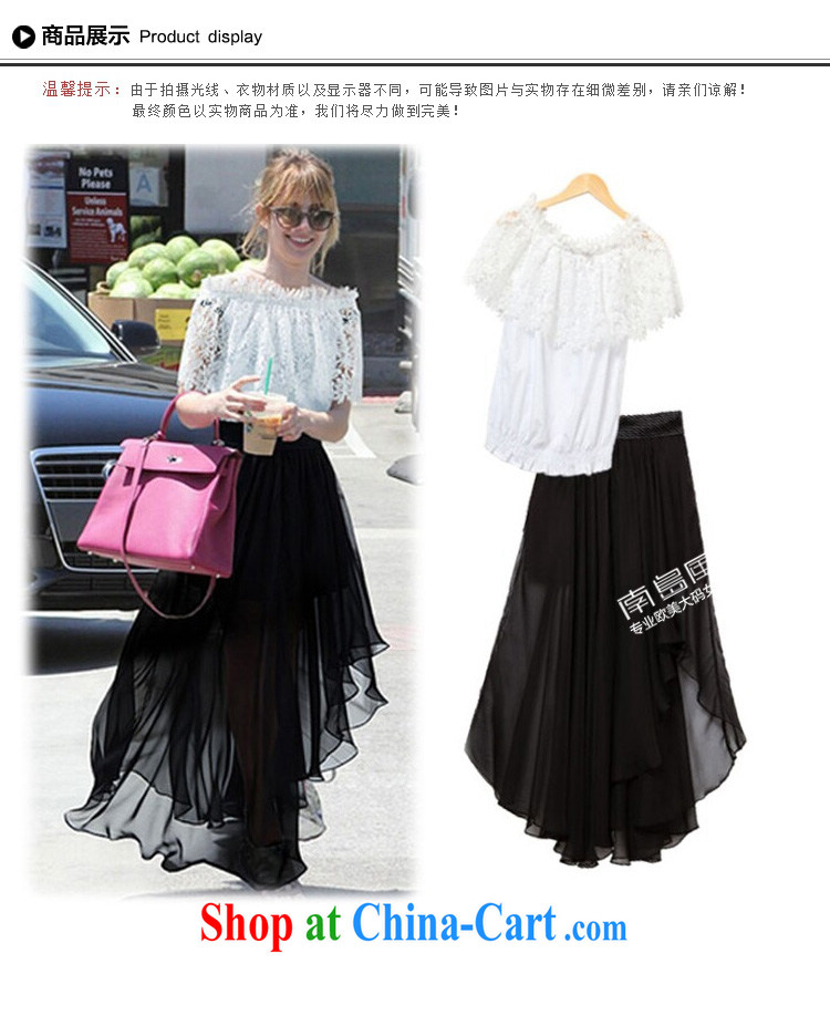 The sea 2015 summer new European and American thick MM larger female Two-piece dresses lace Openwork shirt + body skirts long dress 5816 picture color XXXXXL pictures, price, brand platters! Elections are good character, the national distribution, so why buy now enjoy more preferential! Health