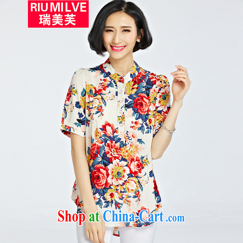 Ryan and the United States could increase Code women mm thick beauty graphics thin 2015 summer new Snow woven stamp shirt loose, long, female T-shirt X 1219 fancy XXXL