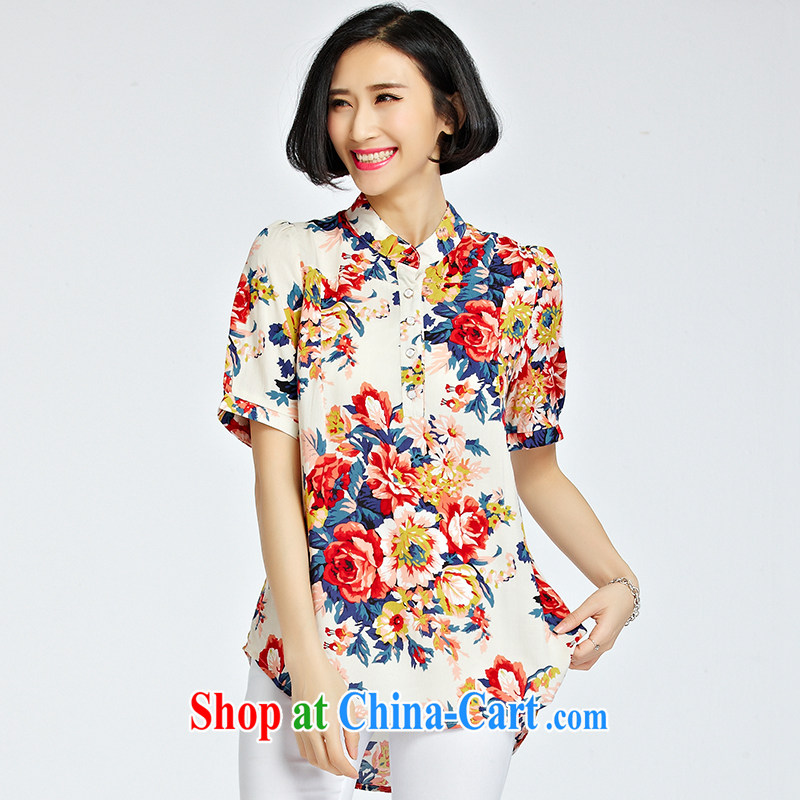 and the United States, would be increased, women mm thick beauty graphics thin 2015 summer new Snow woven stamp shirt loose, long, female T-shirt X 1219 XXXL suit, the US could (RIUMILVE), online shopping