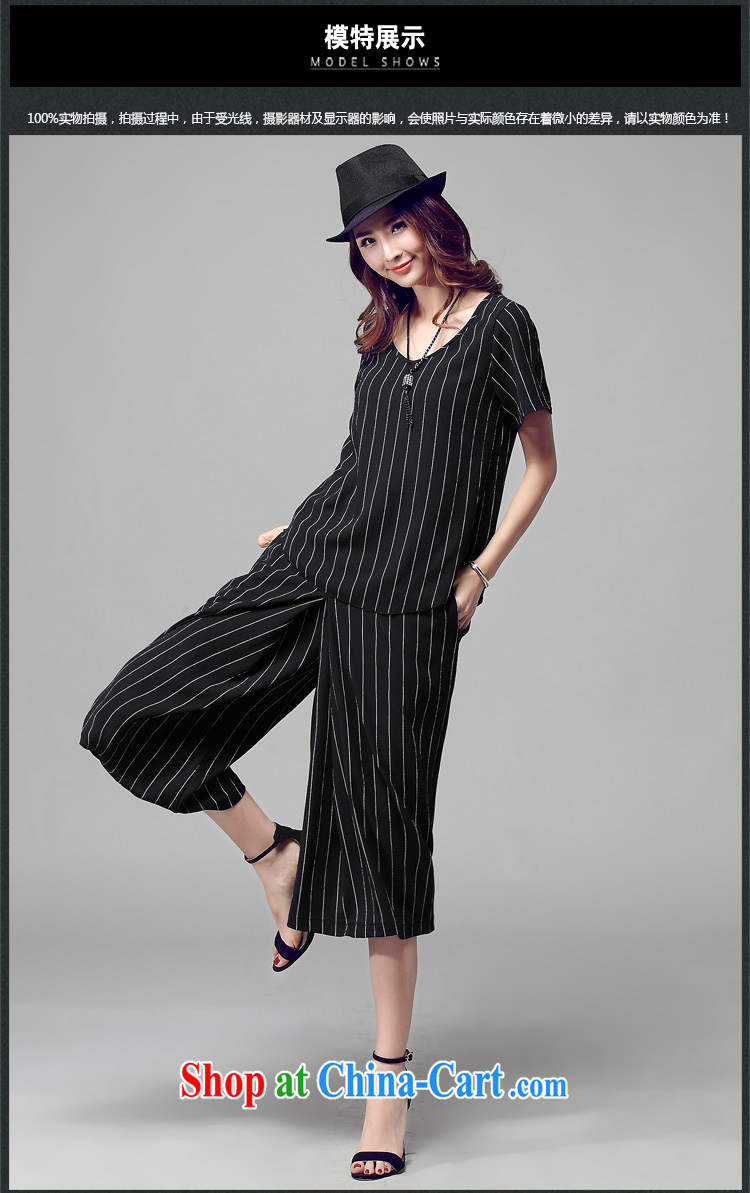 Magic of the larger female Summer Package the fat increase Korean thick, thick sister graphics thin T-shirt + Wide Leg Dress Pants 88,010 black XXXXL pictures, price, brand platters! Elections are good character, the national distribution, so why buy now enjoy more preferential! Health