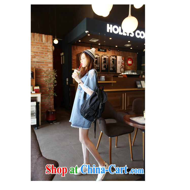 ZZ &FF summer 2015 new, larger female thick MM summer 200 jack, long denim dress shirt girl picture color XXXL (165 - 200 ) jack pictures, price, brand platters! Elections are good character, the national distribution, so why buy now enjoy more preferential! Health