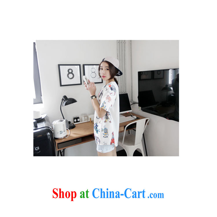 ZZ &FF 2015 larger female 200 Jack mm thick king in long T shirt solid shirt stamp loose summer clothes female white XXXL pictures, price, brand platters! Elections are good character, the national distribution, so why buy now enjoy more preferential! Health