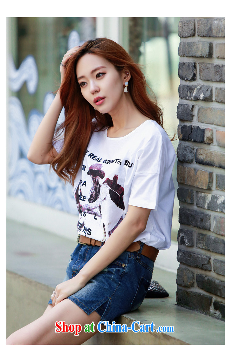 Rockefeller M, 2015 Korean version, long, loose short sleeve shirt T larger female summer the commission new stamp solid shirts, the code T pension 8225 white M pictures, price, brand platters! Elections are good character, the national distribution, so why buy now enjoy more preferential! Health