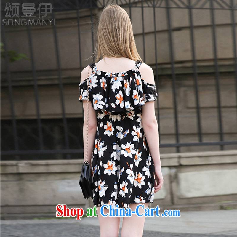 Also, the 2015 summer new thick mm dresses stylish stamp skirt covered shoulders the code dress 8167 black XXXXXL, of Manchester, and shopping on the Internet
