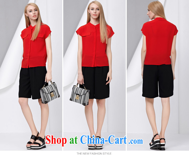 cheer for 2015 summer new, larger female Korean fashion in the workplace 100 ground graphics thin short-sleeved snow woven shirts 2833 red 2 XL pictures, price, brand platters! Elections are good character, the national distribution, so why buy now enjoy more preferential! Health