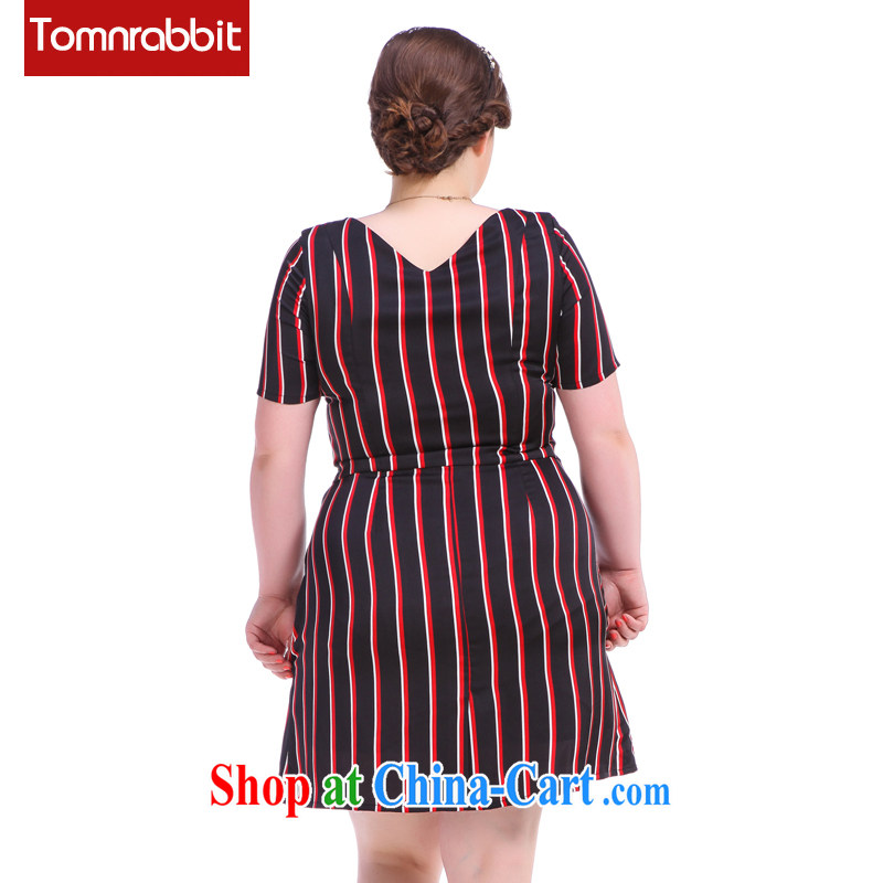 Summer 2015 new larger female dresses and indeed increase vertical streaks tile graphics thin skirt picture color the code XL (pre-sale 30 days Shipment), Tomnrabbit, shopping on the Internet