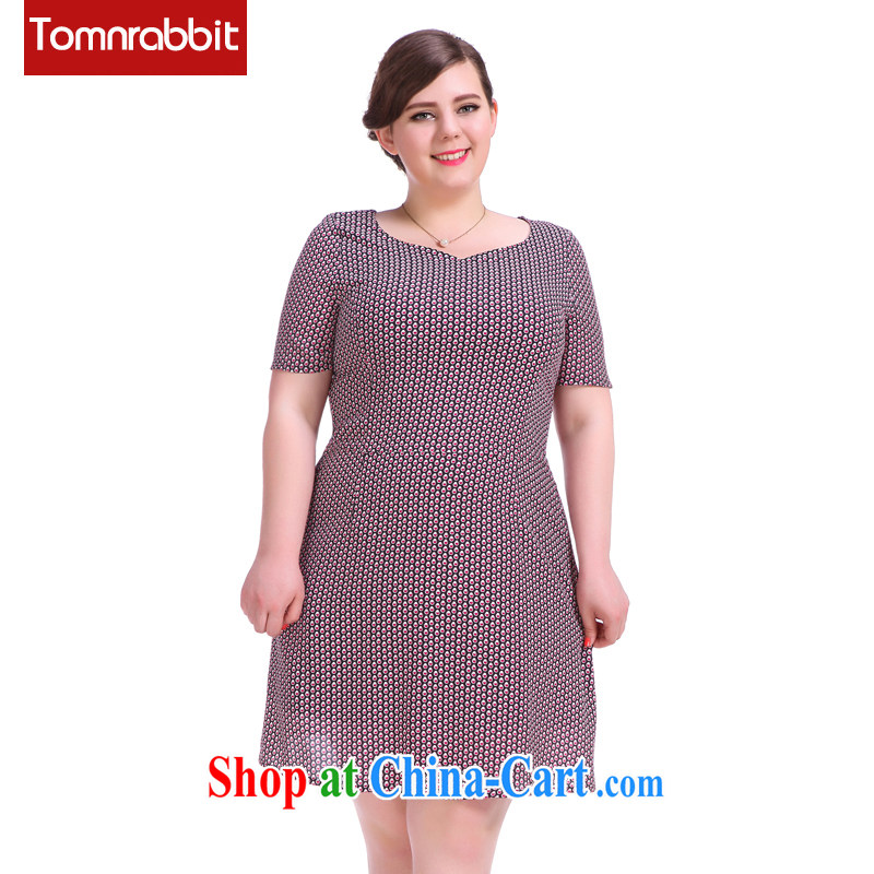 2015 thick sister summer, new American and European high-end large, female and indeed increase stamp duty dresses picture color the code XL _pre-sale 30 days Shipment_