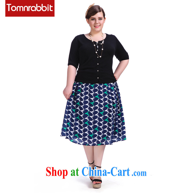 2015 new, larger female body skirt mm thick and fat and summer in long skirt picture color the code XXXXXL _pre-sale 30 Day Shipping_