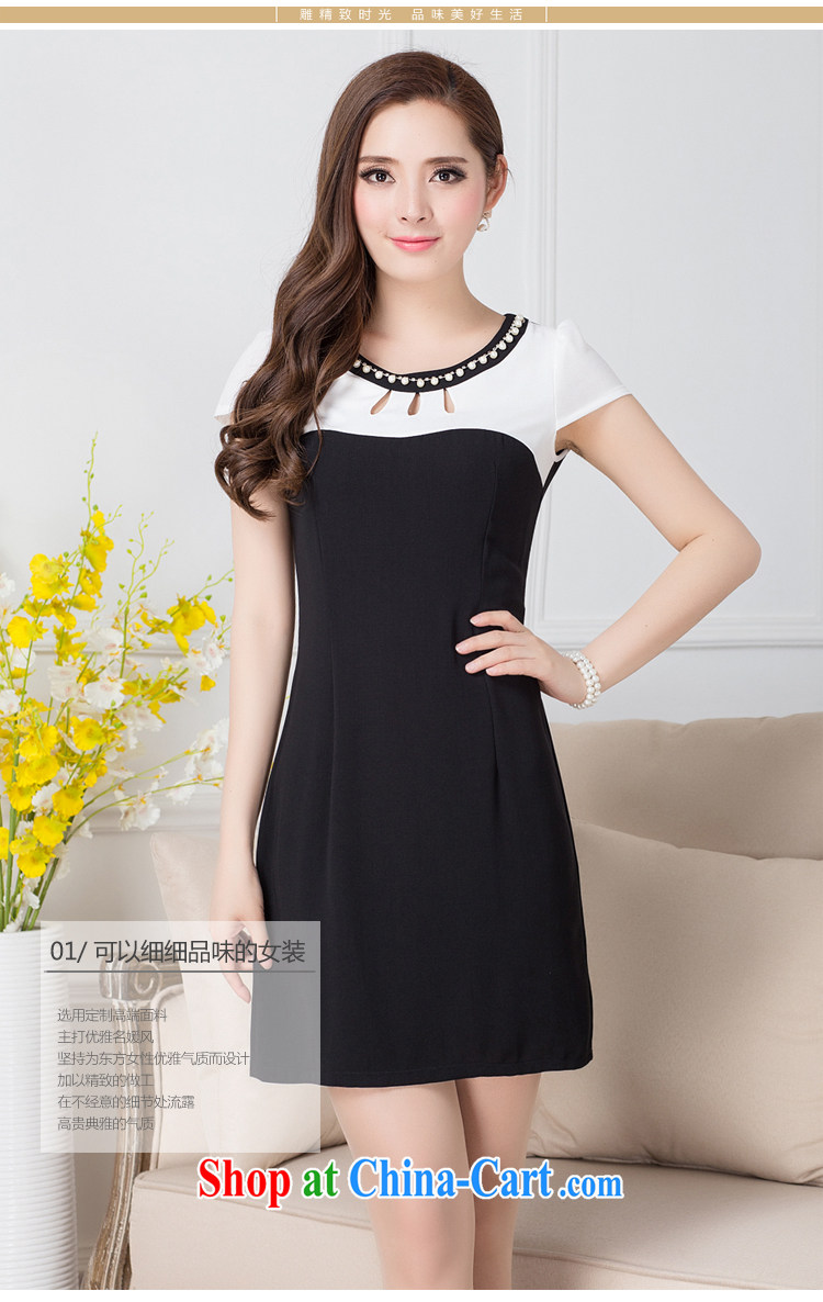 Ex-gratia benefit friends 2015 summer new short-sleeved larger female OL aura beauty with snow-woven dresses black 4XL pictures, price, brand platters! Elections are good character, the national distribution, so why buy now enjoy more preferential! Health