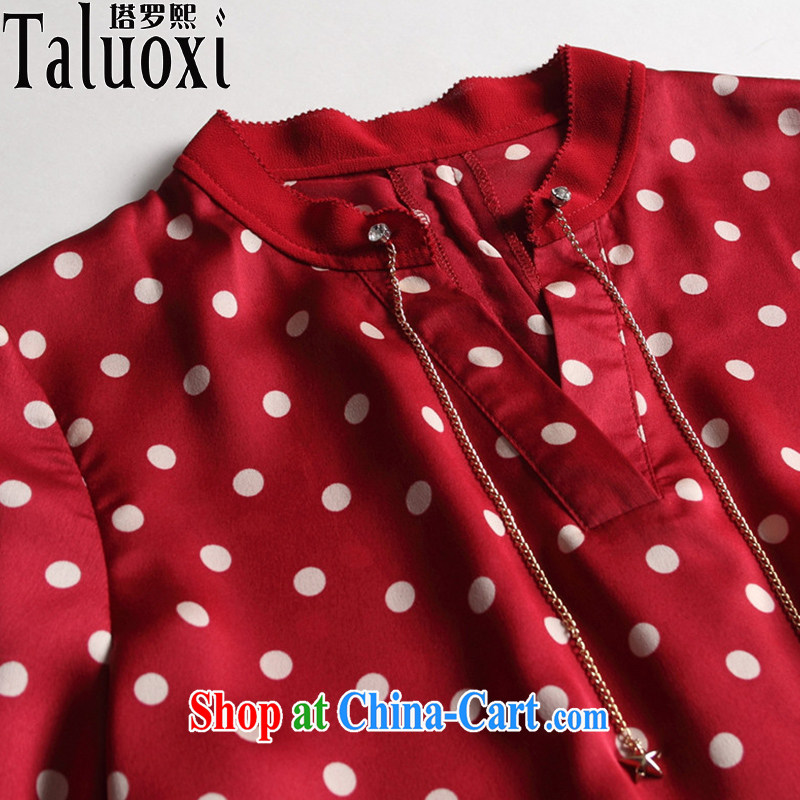 The Hee-Europe summer 2015 new women short before long after Stars stamp duty relaxed, XL girls dresses red wave point XL 7 days no reason for replacement, the LO-hee (taluoxi), online shopping