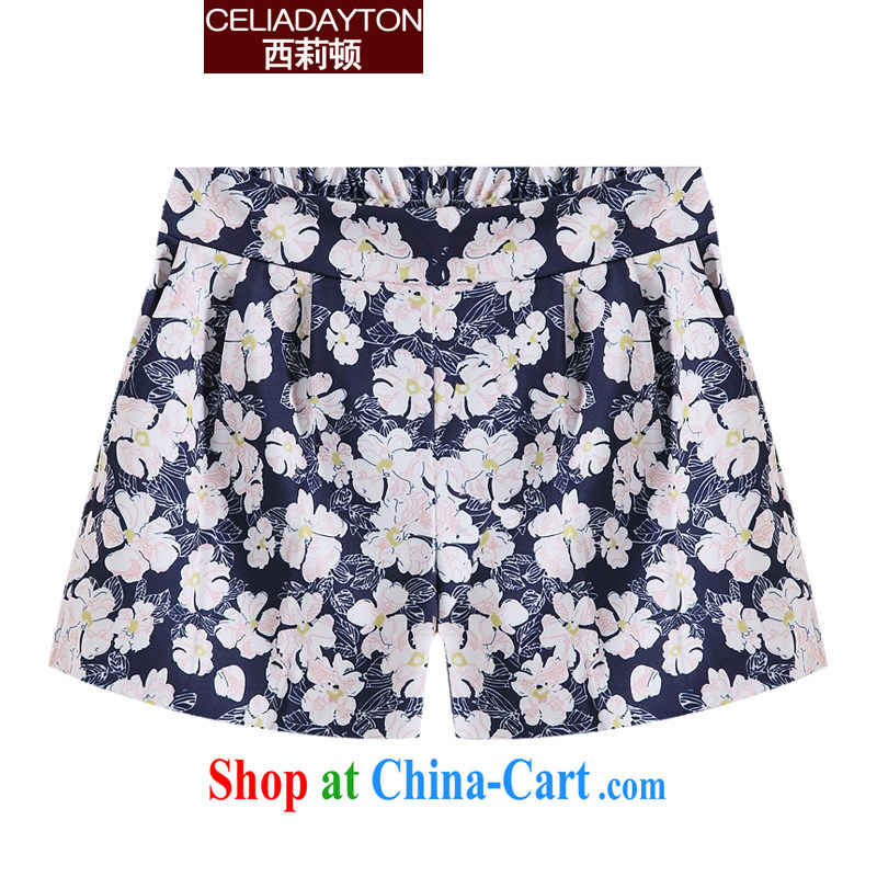 Cecilia Medina Quiroga and Macedonia is indeed XL female 2015 summer thick mm sister stamp graphics thin Elastic waist shorts girl hot pants leisure 200 Jack King snow woven pants stamp shorts 7 XL, Cecilia Medina Quiroga (celia Dayton), online shopping