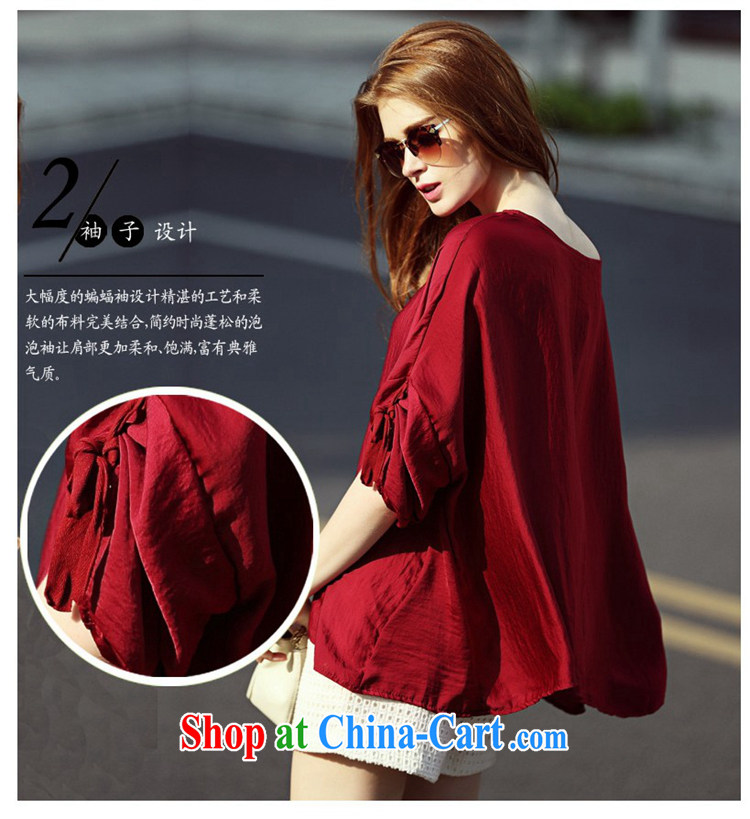 ZORMO larger female summer mm thick loose bat shirts and indeed XL T shirts Satin T shirt deep red XXL pictures, price, brand platters! Elections are good character, the national distribution, so why buy now enjoy more preferential! Health