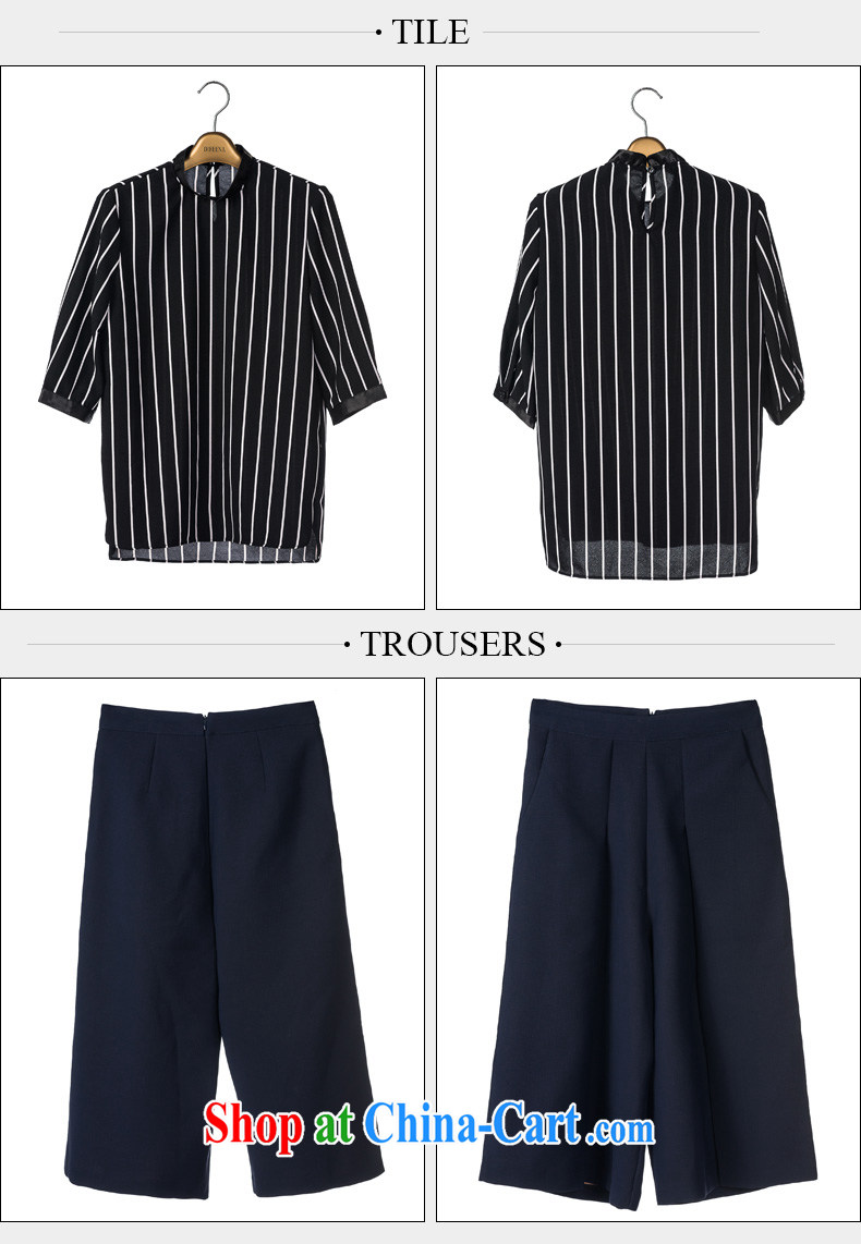 Robert Black $summer European and American style thick MM two-piece large, female liberal stripes short-sleeved T shirt + 7 sub-pants and skirts black 1608 2 XL 135 - 145 Jack left and right pictures, price, brand platters! Elections are good character, the national distribution, so why buy now enjoy more preferential! Health