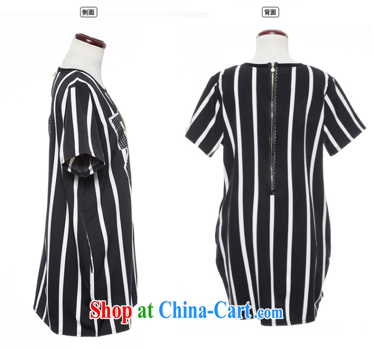 Coffee murmured the Code women 2015 summer new thick MM increase the fat and stylish black-and-white stripes video thin dresses black XXL pictures, price, brand platters! Elections are good character, the national distribution, so why buy now enjoy more preferential! Health