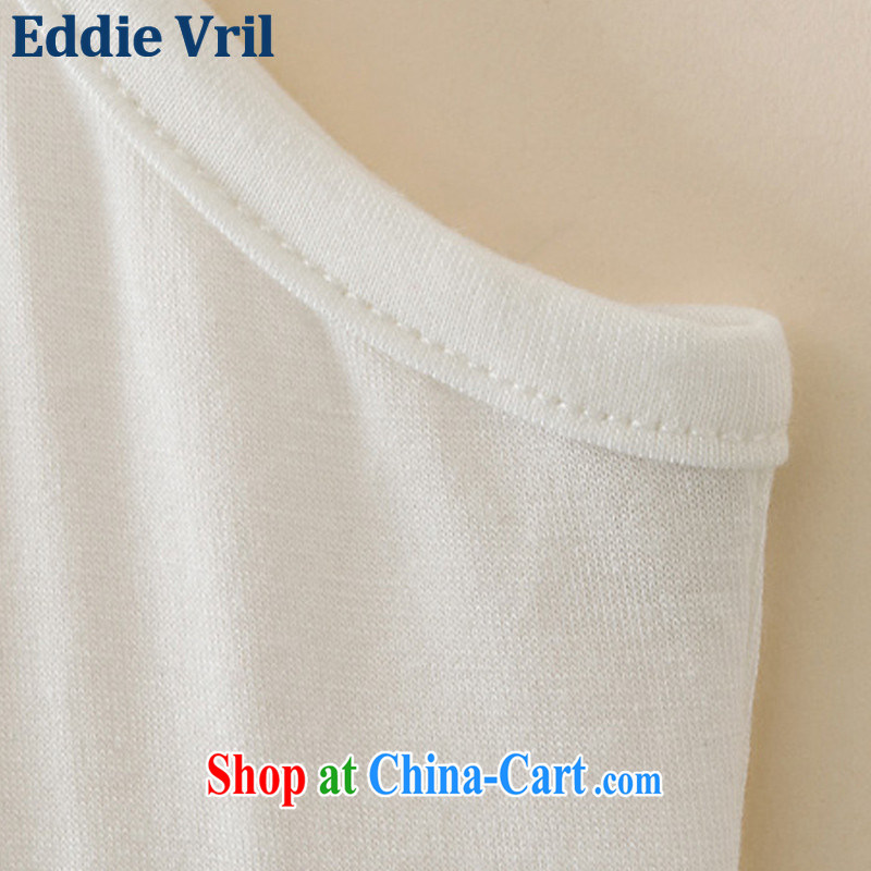 EddieVril cotton strap vest girls summer 2015, Korean version, generation, solid skirt loose long XL solid shirt summer E 43 black XL, Eddie Vril, shopping on the Internet