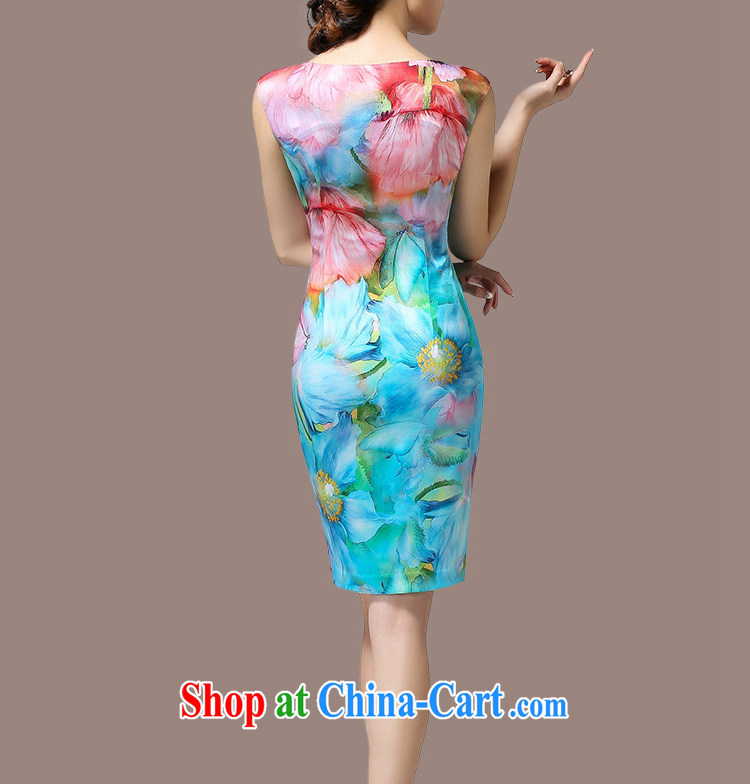 Sir David WILSON, Zhuang 2015 summer new female stamp beauty dresses larger graphics thin skirt 8209 water blue positioning take S pictures, price, brand platters! Elections are good character, the national distribution, so why buy now enjoy more preferential! Health