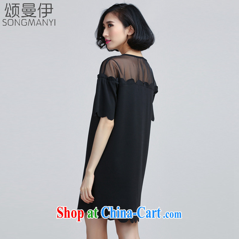 Also, the 2015 summer new, larger female 200 Jack the root dress mm thick summer graphics thin dress 6059 black XXXXL, of Manchester, and, shopping on the Internet