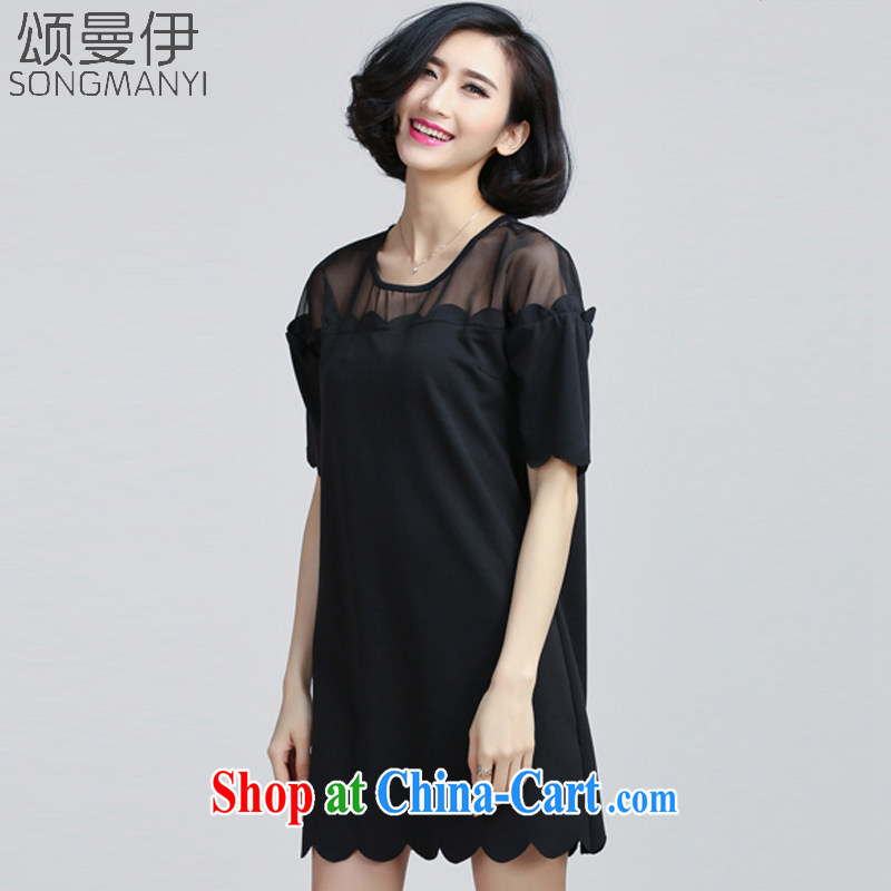 Also, the 2015 summer new, larger female 200 Jack the root dress mm thick summer graphics thin dress 6059 black XXXXL, of Manchester, and, shopping on the Internet
