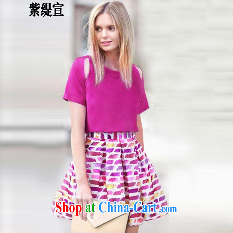 first economy in Europe and declared the code female summer new stylish two-piece with a short-sleeved shirt T shirt + shaggy body skirt skirt 1821 _5 XL 180 - 200 about Jack