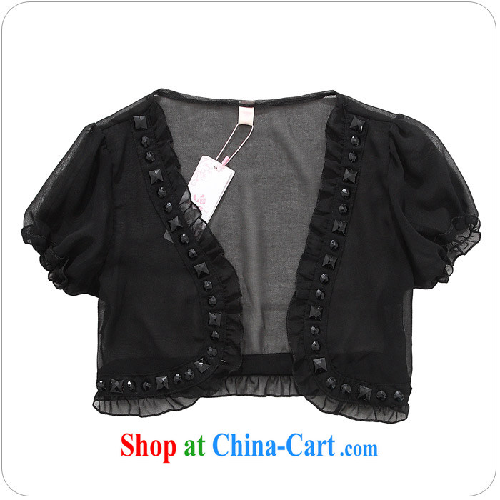 The 618 TO THE 2015, the fertilizer and summer new SISTER mm short-sleeved staple Pearl snow shawl cardigan small jacket 100 a dress shirt small black 4 XL pictures, price, brand platters! Elections are good character, the national distribution, so why buy now enjoy more preferential! Health