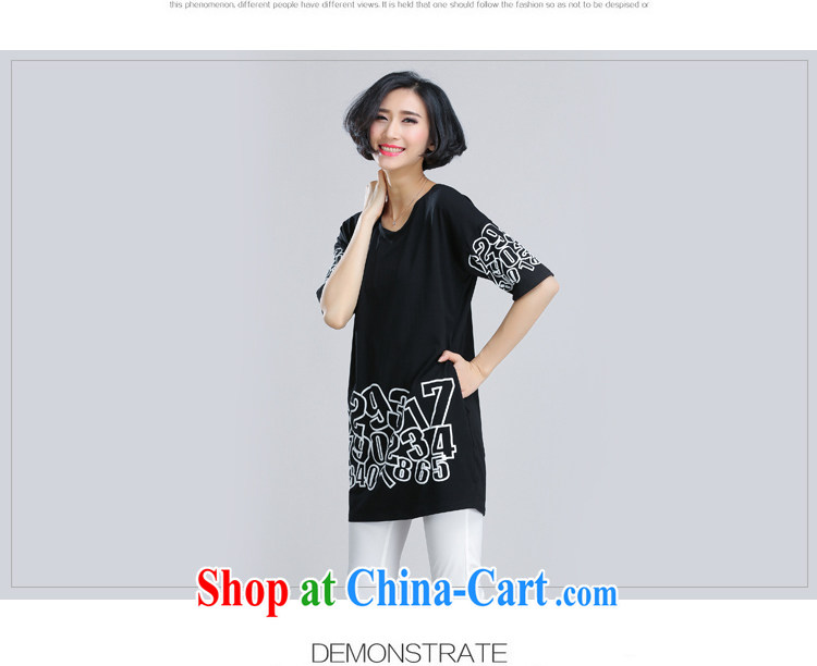 Also, the 2015 summer NEW GRAPHICS thin with thick mm letter the code stamp short-sleeved, long T pension women 6099 black XXXXL pictures, price, brand platters! Elections are good character, the national distribution, so why buy now enjoy more preferential! Health