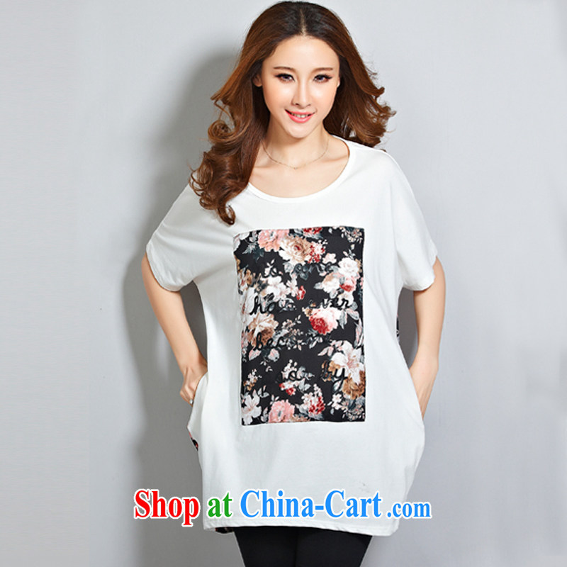 National Code 2015 summer new Snow woven small fresh flowers tiles loose round-collar stamp snow woven shirts TW 2358 white, national code (ONESTLYE), online shopping