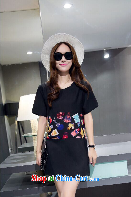 The honey , 2015 mm thick summer Korean stitching solid skirt thick sister and indeed dresses 200 Jack dresses black XXXXL pictures, price, brand platters! Elections are good character, the national distribution, so why buy now enjoy more preferential! Health