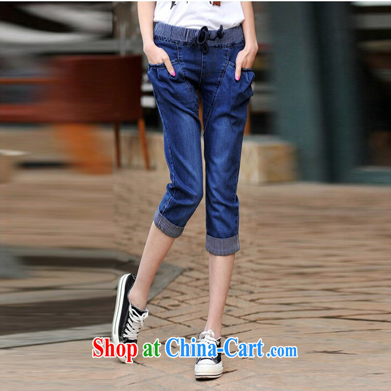 Hong Kong Honey Love 2015 summer load the Code women on 200 mm jack Harlan pants larger female Trouser press 7 pants girl jeans picture color XXXL (165 - 200 ) jack, the Shannon love Honey (XIANGAIMI), online shopping