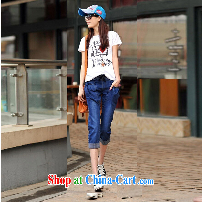 Hong Kong Honey Love 2015 summer load the Code women on 200 mm jack Harlan pants larger female Trouser press 7 pants girl jeans picture color XXXL (165 - 200 ) jack, the Shannon love Honey (XIANGAIMI), online shopping