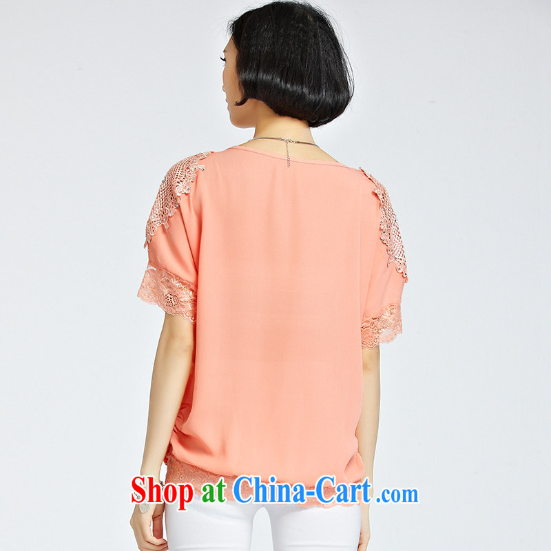 Cheuk-yan Yi Lai film 2015 summer New Round-style lace lace bat sleeves loose the code female short-sleeved snow woven shirts T-shirt T-shirt 1222 bare toner 4 XL recommendations 145 - 160 jack, Cheuk-yan Yi Lai, and, shopping on the Internet