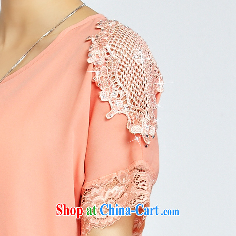 Cheuk-yan Yi Lai film 2015 summer New Round-style lace lace bat sleeves loose the code female short-sleeved snow woven shirts T-shirt T-shirt 1222 bare toner 4 XL recommendations 145 - 160 jack, Cheuk-yan Yi Lai, and, shopping on the Internet