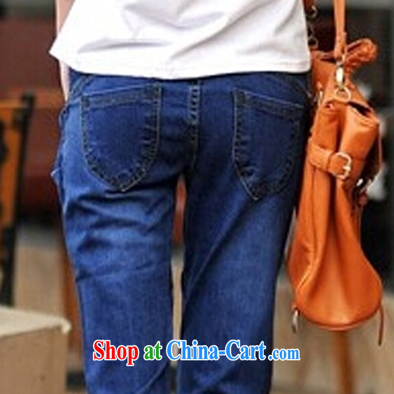 In short, the 2015 will be focused on her sister 200 Jack cowboy 7 pants summer new elasticated waist castor pants, trousers female J 8178 blue 3 XL, in short, would be (Janrelove), online shopping
