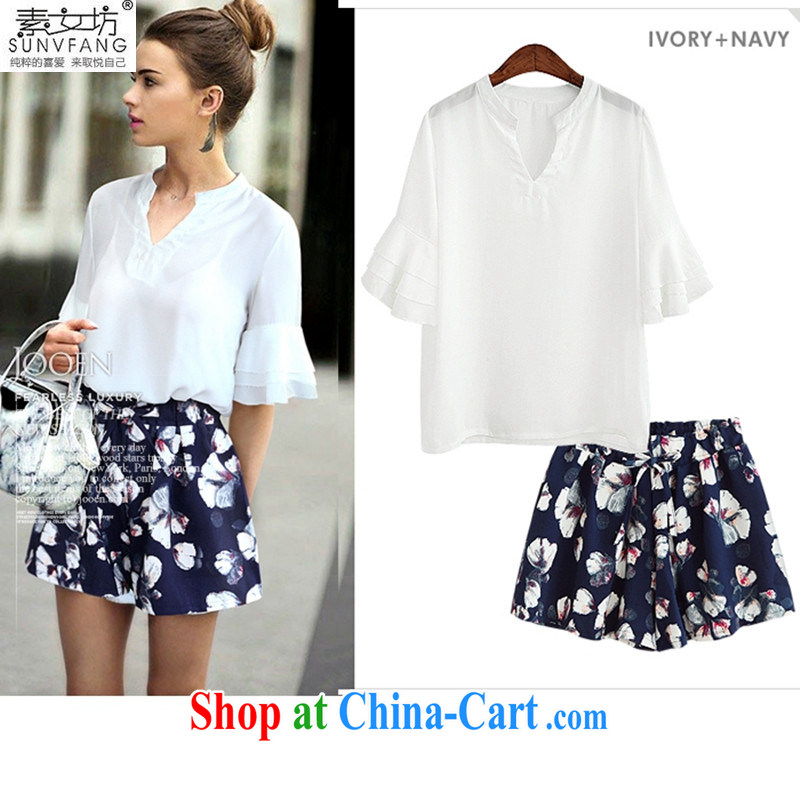 Pixel girl workshop summer 2015 new, modern Europe and the Code female 200 Jack thick MM graphics thin ice woven T-shirt with floral shorts two-piece with 242 black T-shirt + floral shorts 5 XL recommendations 185 - 210 jack, of women Workshop (SUNVFANG), online shopping