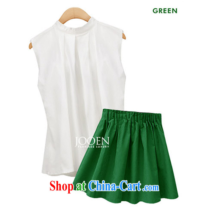 o Ya-ting 2015 New, and indeed increase, female summer thick mm video thin dresses girls T-shirt short skirt Kit green skirt + shirt 4 XL recommends that you 160 - 180 jack, O Ya-ting (aoyating), online shopping